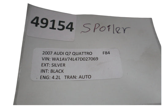 07-15 Audi Q7 Rear Trunk Tailgate Spoiler w/ Third 3rd Brake Light 4L0827933 OEM