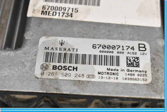 14-17 Maserati Quattroporte M156 3.0L ECU ECM Engine Computer Control Module OEM