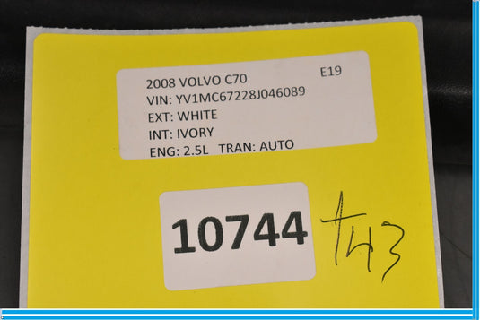 07-13 Volvo C70 Front Left Driver Side Exterior Sill Plate Trim Oem