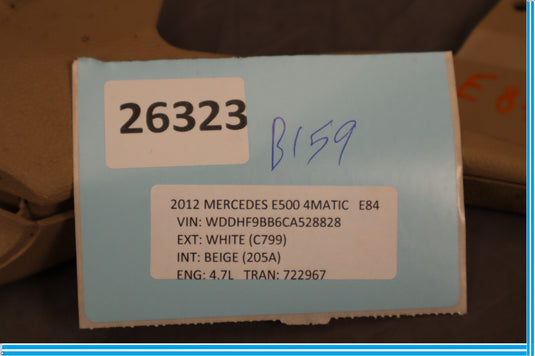 10-16 Mercedes E350 E500 W212 Front Left Side Seat Inner Cover Trim Oem