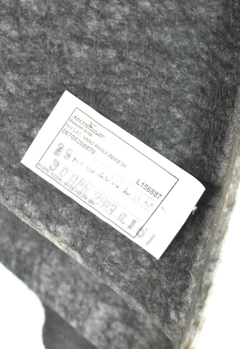 Load image into Gallery viewer, 14-20 Maserati Quattroporte Rear Right Side Trunk Lid Carpet Cover Trim Oem
