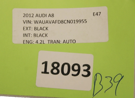 11-18 Audi A8 Front Right Passenger Side Seat Control Module Unit 4H0959760E Oem