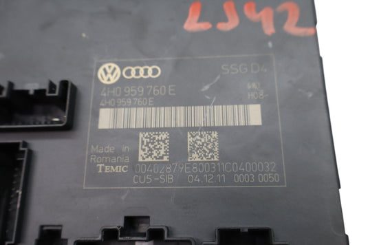 11-18 Audi A8 A8L Quattro Front Left Seat Control Module Unit 4H0959760E Oem