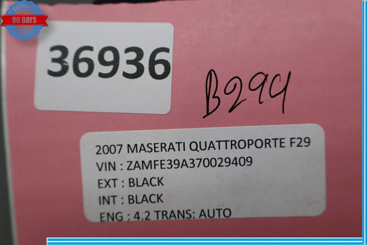 03-13 Maserati Quattroporte GT S M139 Rear Left Seat Adjustment Switch Black Oem