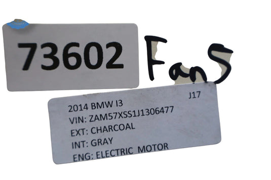 14-21 BMW i3 I01 Hybrid Engine Radiator Cooling Fan Motor Shroud W/ Blade Oem