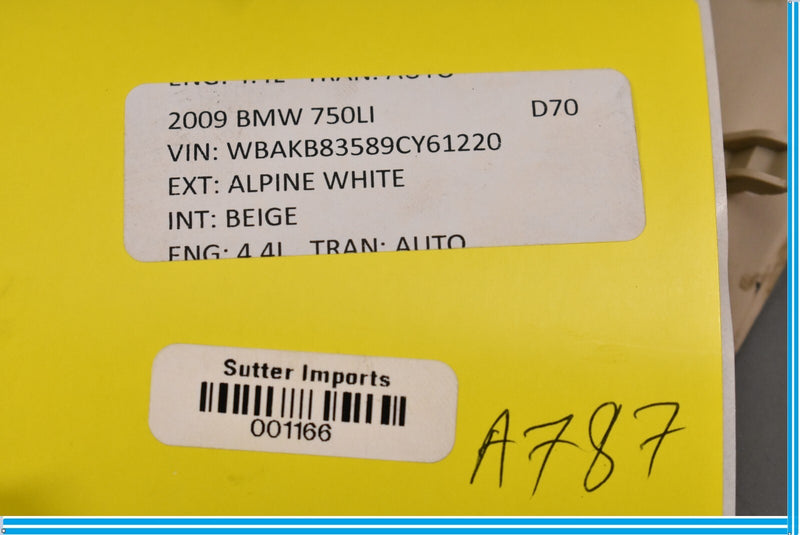 Load image into Gallery viewer, 09-12 BMW 750i 750Li F01 F02 Front Right Passenger Seat Cover Trim Panel Oem
