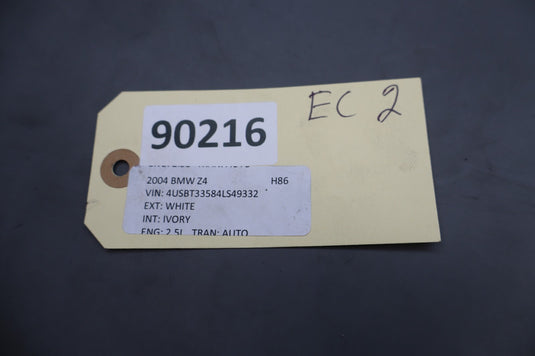 03-06 BMW E85 Z4 Front Engine Top Cover Panel Trim Black 7526445-01 Oem