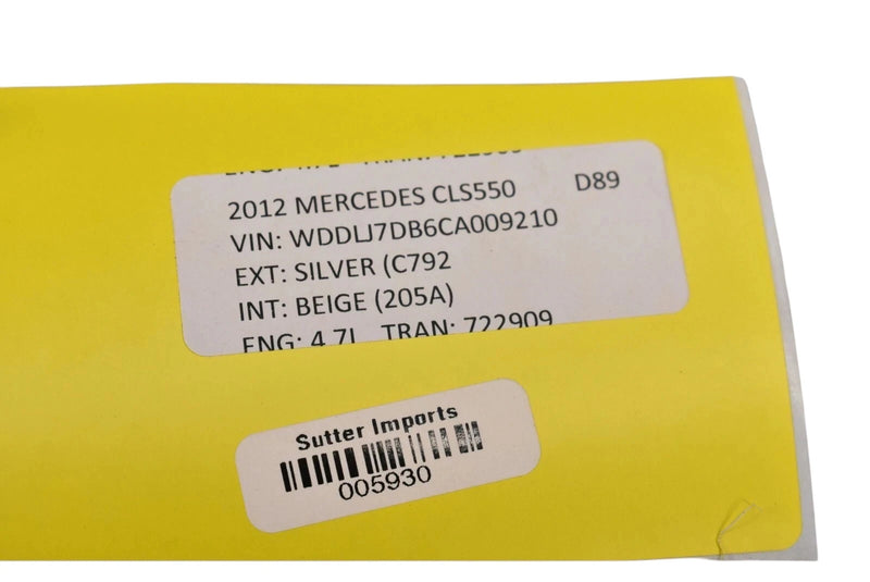 Load image into Gallery viewer, 12-14 Mercedes W218 CLS550 Front Left Driver Side Seat Back Cover Panel Oem
