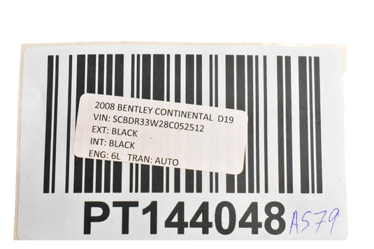 03-13 Bentley Continental GT GTC Flying Spur Top Center Engine Cover Plate OEM