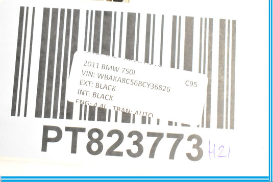 09-15 BMW 750i 750Li F01 F02 Rear Left Seat Headrest Head Rest Black Oem