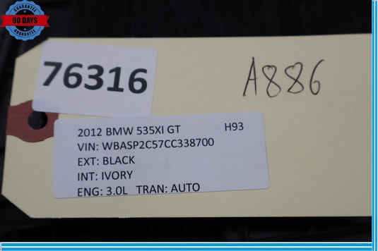 10-13 BMW F10 535i GT xDrive Rear Right Passsenger Side Power Box Cover Trim Oem