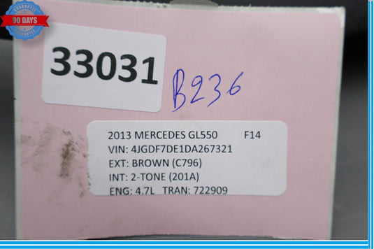 13-16 Mercedes GL450 GL550 Front Left Driver Side Door Weather Strip Oem