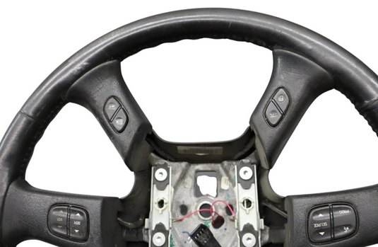 03-07 Hummer H2 4-Spoke Driver Steering Wheel W/ Switches Leather 15188425 Oem