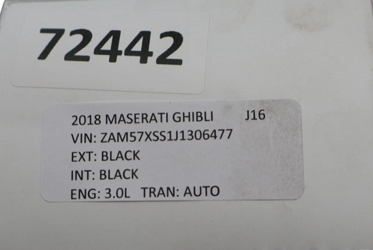 14-22 Maserati Ghibli M157 S Rear Right Passenger Side Door Window Glass Oem