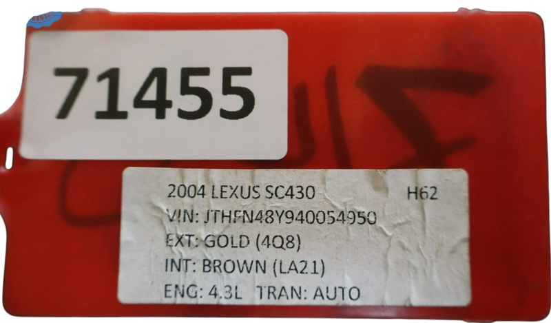 Load image into Gallery viewer, 02-10 Lexus SC430 Z40 Rear Bumper Cover Panel Assembly Gold 5215924908 Oem
