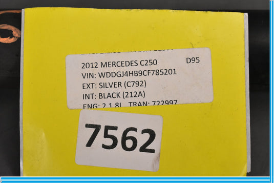 10-17 Mercedes W204 C250 Rear Left Driver Side Shock Strut Absorber Oem
