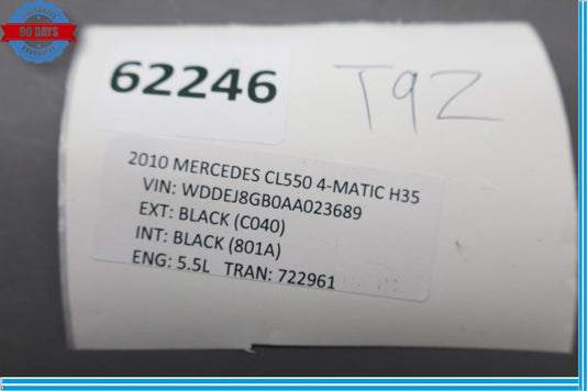 07-13 Mercedes CL550 S550 W216 Trunk Lid Lock Cover Trim 2217580008 Oem