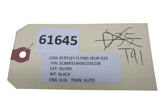 06-12 Bentley Continental Flying Spur Rear Left Side D Pillar Quarter Trim OEM