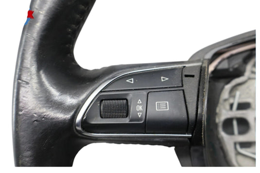 12-15 Audi A6 4 Spoke Steering Wheel W/ Control Switches Black 4G0419091 Oem