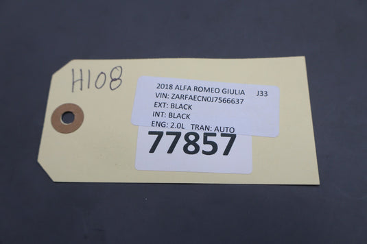 17-19 Alfa Romeo Giulia Rear Right Passenger Side Seat Belt Retractor Oem