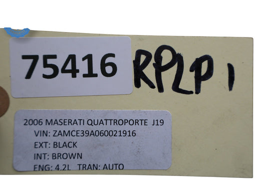 03-13 Maserati Quattroporte M139 Rear Trunk Tailgate Handle Trim Cover Oem