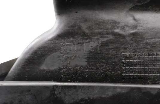 06-12 Bentley Continental Flying Spur Left Side Intercooler Air Duct Shroud Oem