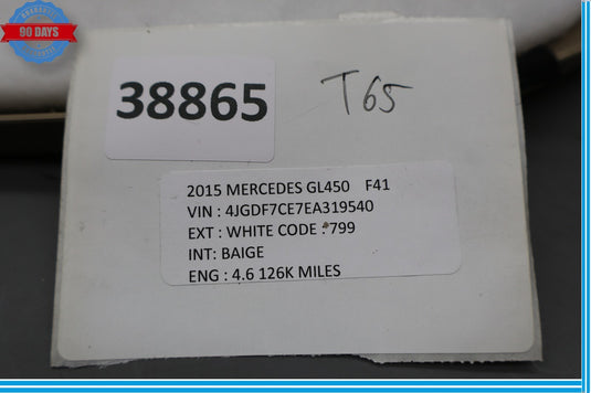 12-19 Mercedes X166 GL450 ML350 Rear Right Side Quarter Upper D Pillar Black Oem