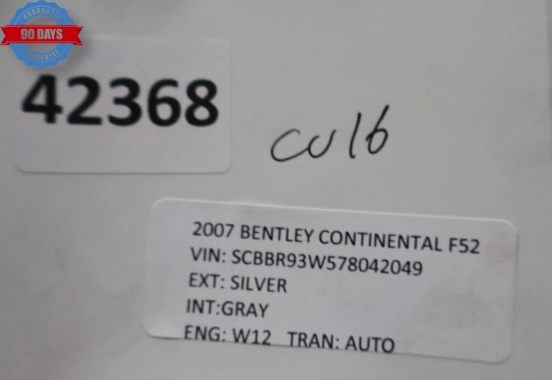 Load image into Gallery viewer, 06-12 Bentley Continental Front Right Side Seat Upper Back Cover Cushion Oem
