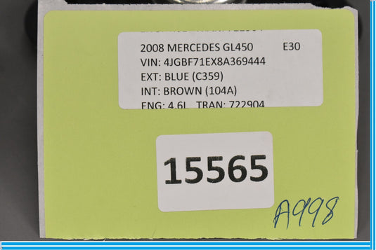06-12 Mercedes W164 GL550 GL450 Rear Right Side Door Tweeter Speaker Oem