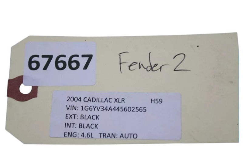Load image into Gallery viewer, 04-09 Cadillac XLR Front Left Driver Side Fender Shell Panel Black 10352517 OEM
