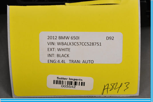 12-18 BMW F12 640i 650i Front Right Side Seat Switch Panel Support Bracket Oem