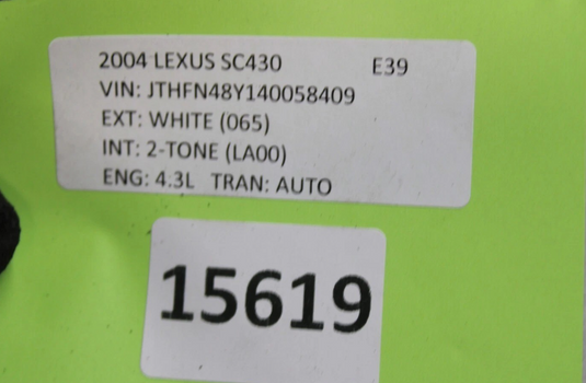 02-10 Lexus SC430 Front Left Driver Side Interior Door Panel Trim Cover Oem