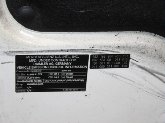 06-11 Mercedes ML550 ML320 Front Hood Bonnet Panel Assembly White 1648800057 OEM