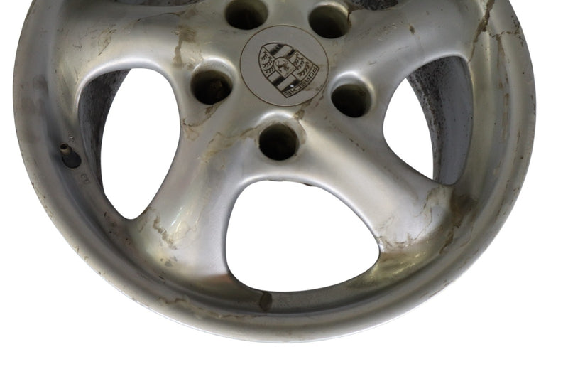 Load image into Gallery viewer, 97-05 Porsche Boxster 911 Rear Alloy Wheel Rim Disc 17x8.5 17" R17 Silver Oem
