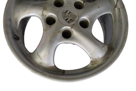 97-05 Porsche Boxster 911 Rear Alloy Wheel Rim Disc 17x8.5 17" R17 Silver Oem