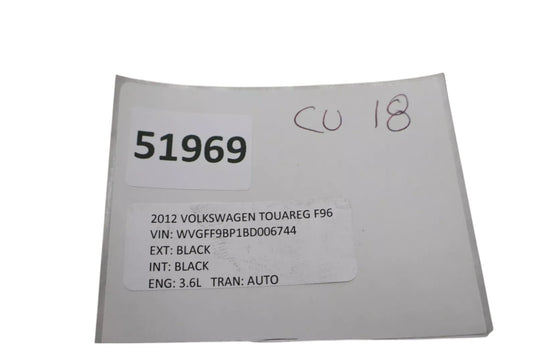 11-17 Volkswagen VW Touareg Rear Right Passenger Side Upper Seat Cushion OEM