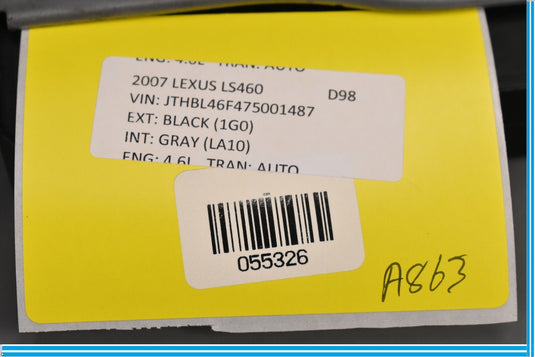 07-09 Lexus LS460 Front Right Passenger Side Door Control Module Unit ECU Oem