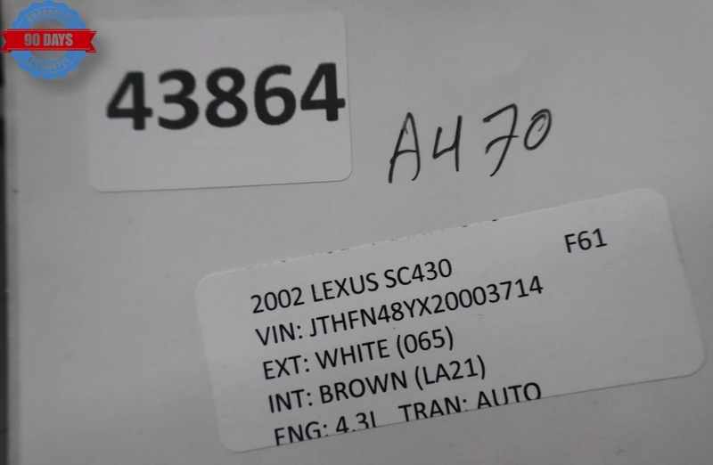 Load image into Gallery viewer, 02-10 Lexus SC430 Front Left Side Audio Sound Tweeter Speaker 861600W410 OEM
