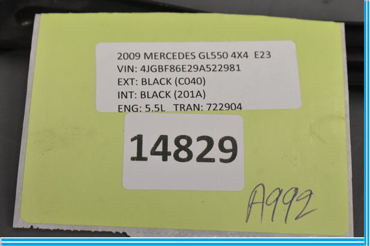 07-12 Mercedes X164 GL550 GL450 Left Side Inner Radiator Support Bracket Oem