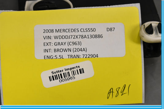 06-11 Mercedes CLS550 CLS500 W219 Rear Right Passenger Door Control Module Oem