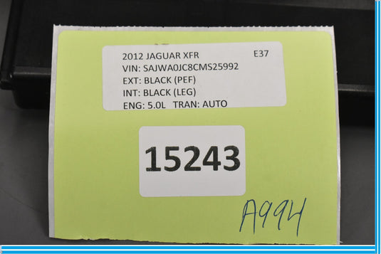 09-12 Jaguar XF XFR X250 Keyless Entry Theft Locking Control Module Unit Oem