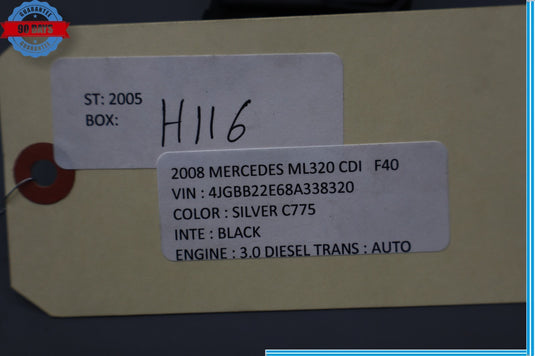 06-09 Mercedes W164 ML320 R350 GL450 Yaw Turn Rate Sensor 0045423918 Oem
