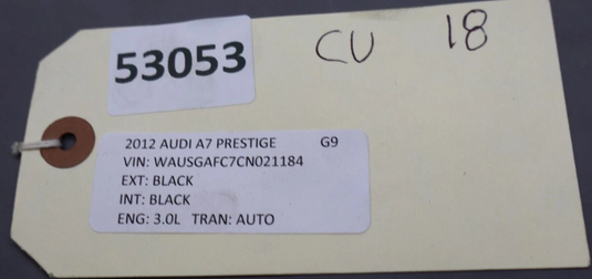 12-18 Audi A7 Quattro Rear Second Row Right Seat Upper Backrest Cushion Oem