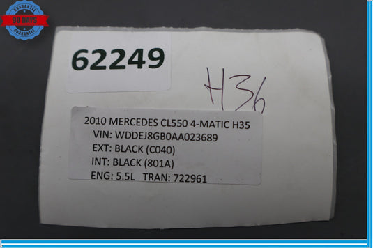 07-10 Mercedes CL550 CL600 W216 Right Passenger Side Seat Headrest Head Rest Oem