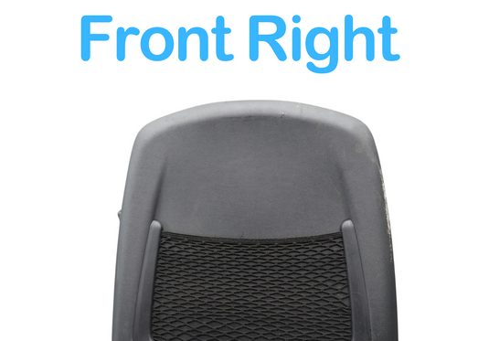 14-21 Maserati Ghibli Front Right Passenger Side Seat Back Trim Cover Black Oem