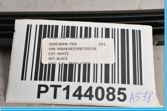 09-12 BMW 750Li 750i F01 F02 Right Sun Roof Weather Seal Rubber Gasket Seal Oem