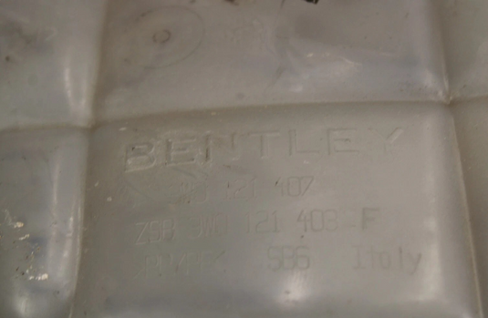 03-12 Bentley Continental Coolant Reservoir Overflow Expansion Tank Black Oem