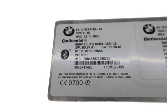 07-13 BMW Z4 328i 335i E89 E92 Bluetooth Communication Module 84109224419 Oem