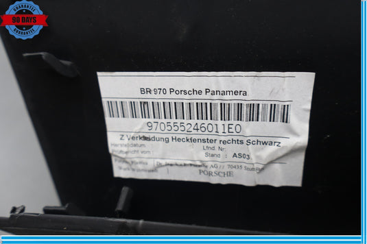 10-16 Porsche Panamera 970 Rear Right Side Trunk Tailgate Cover Trim Oem