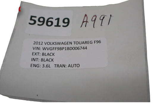 11-16 Volkswagen VW Touareg Front Upper Interior Inner Rear View Mirror OEM